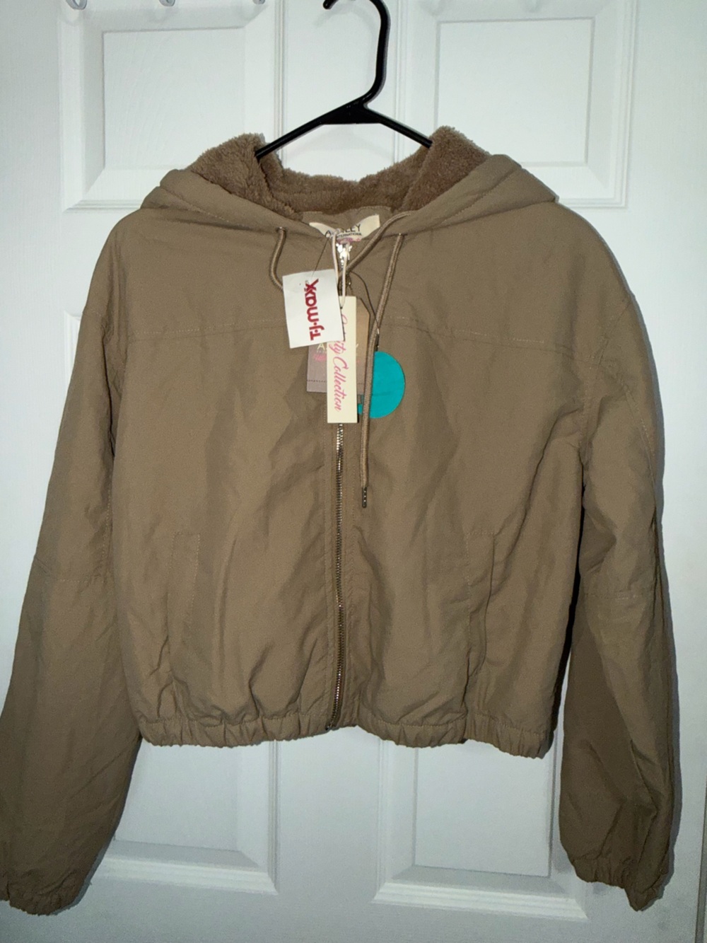 Ashley By 26 International Women's Tan Bomber Jacket